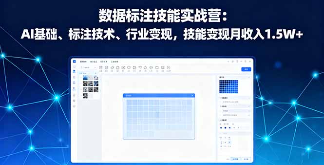 数据标注技能实战营：AI基础、标注技术、行业变现，技能变现月收入1.5W+-云阁资源网