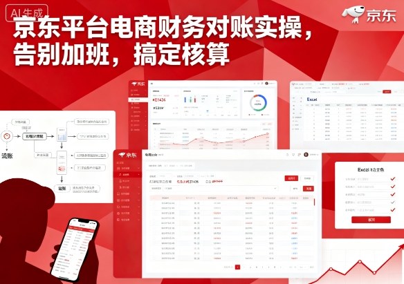 京东平台电商财务对账实操，告别加班，搞定核算-云阁资源网