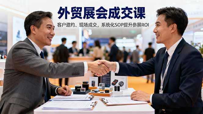 外贸展会成交课，含目标制定、客户邀约、现场成交，系统化SOP提升参展ROI-云阁资源网