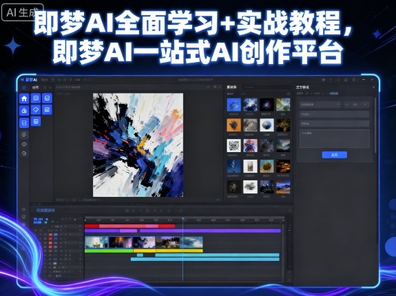 即梦AI全面学习+实战教程，即梦AI一站式AI创作平台-云阁资源网