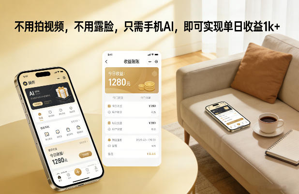 不用拍视频,不用露脸,只需手机AI,即可实现单日收益1k+【揭秘】-云阁资源网