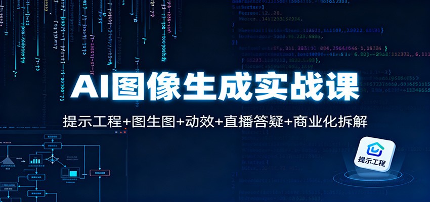 AI图像生成实战课：提示工程+图生图+动效+直播答疑+商业化拆解-云阁资源网
