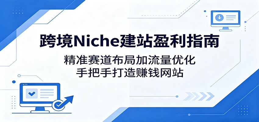 跨境Niche建站盈利指南：精准赛道布局加流量优化，手把手打造赚钱网站-云阁资源网