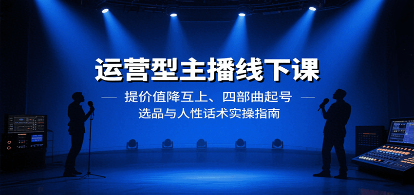 运营型主播线下课：提价值降互上、四部曲起号、选品与人性话术实操指南-云阁资源网