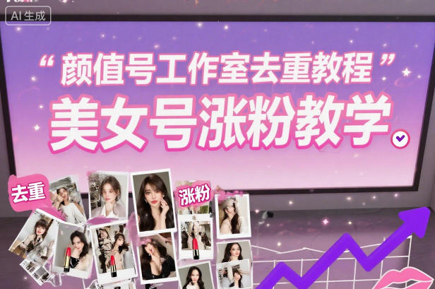 颜值号工作室去重教程，美女号涨粉教学-云阁资源网