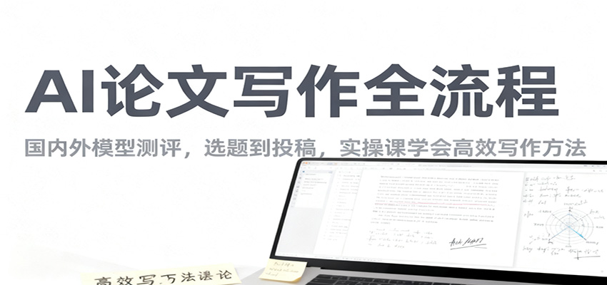AI论文写作全流程，国内外模型测评，选题到投稿，实操课学高效写作方法-云阁资源网