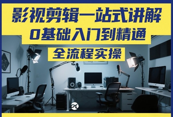 影视剪辑一站式讲解,0基础入门到精通,全流程实操-云阁资源网
