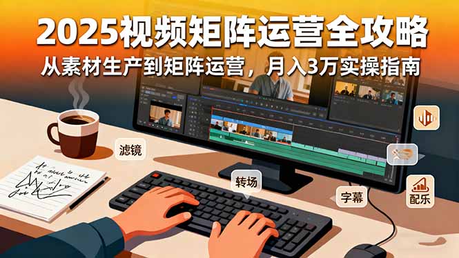 2025短视频矩阵运营全攻略：从素材生产到矩阵运营，月入3万实操指南-云阁资源网