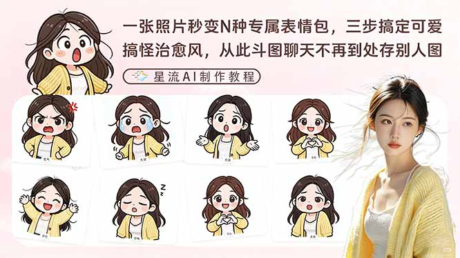 一张照片秒变N种专属表情包，三步搞定可爱搞怪治愈风，从此斗图聊天不再到处存别人图-云阁资源网