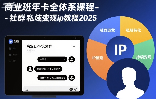 商业班年卡全体系课程-社群私域变现ip教程2025-云阁资源网