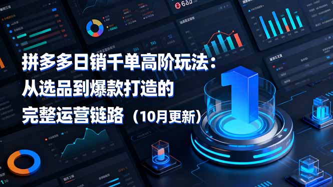 拼多多日销千单高阶玩法:从选品到爆款打造的完整运营链路(10月更新-云阁资源网