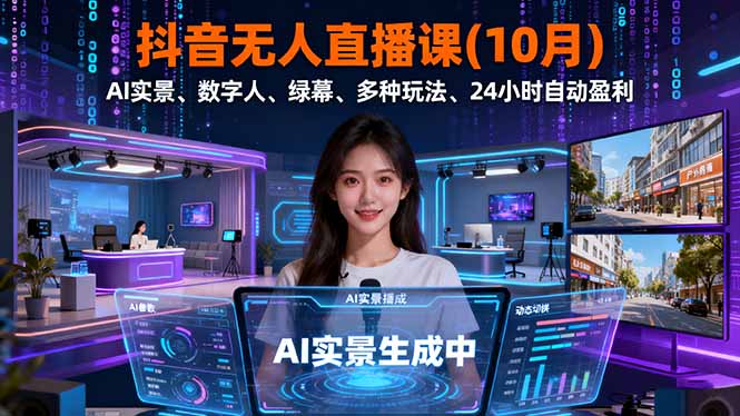 抖音无人直播课(10月-云阁资源网