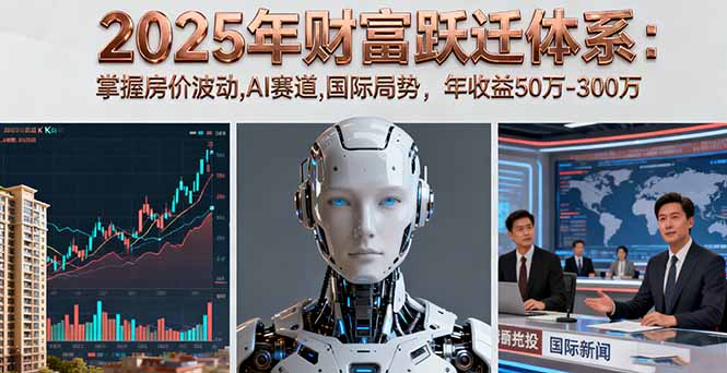 2025年财富跃迁体系：掌握房价波动,AI赛道,国际局势，年收益50万-300万-云阁资源网