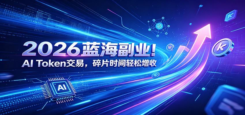 2026蓝海副业！AI Token交易，碎片时间轻松增收-云阁资源网