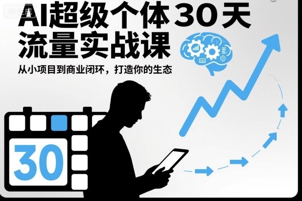 AI超级个体30天流量实战课，从小项目到商业闭环，打造你的生态-云阁资源网