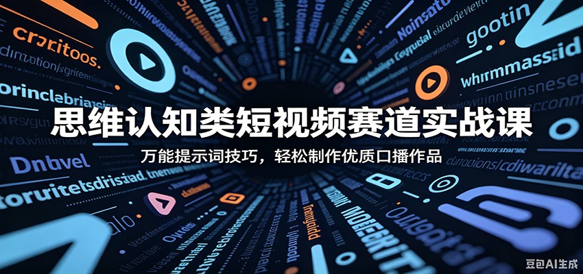 思维认知类短视频赛道实战课:万能提示词技巧,轻松制作优质口播作品-云阁资源网