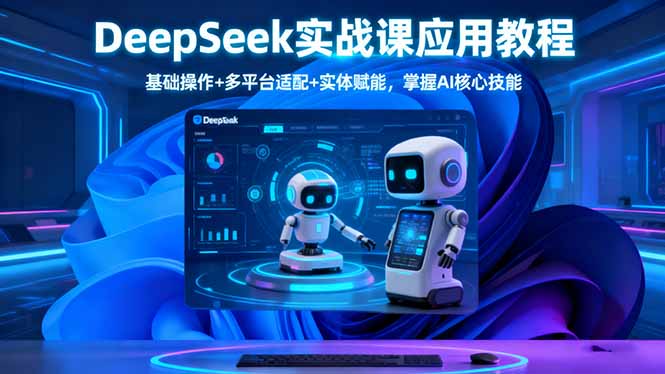 DeepSeek实战课应用教程、基础操作+多平台适配+实体赋能,掌握AI核心技能-云阁资源网