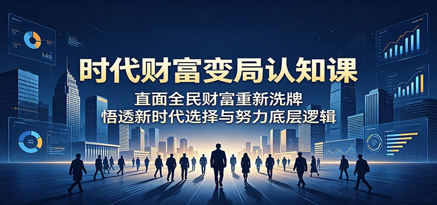 时代财富变局认知课：直面全民财富重新洗牌，悟透新时代选择与努力底层逻辑-云阁资源网