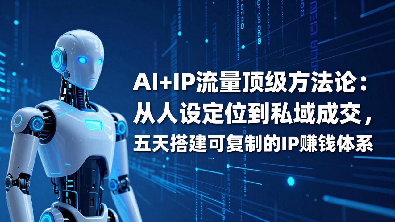 AI+IP顶级方法论：从人设定位到私域成交，五天搭建可复制的IP赚钱体系-云阁资源网