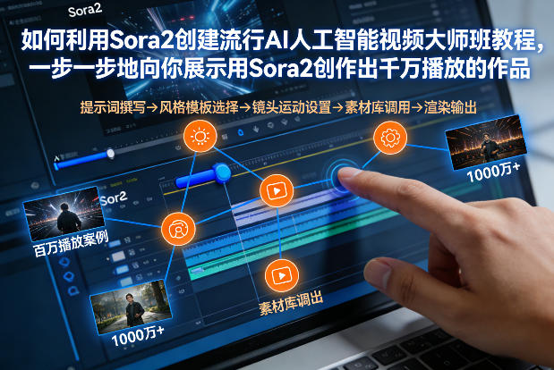 如何利用Sora2创建流行AI人工智能视频大师班，一步一步地向你展示用Sora2创作出千万播放的作品-云阁资源网