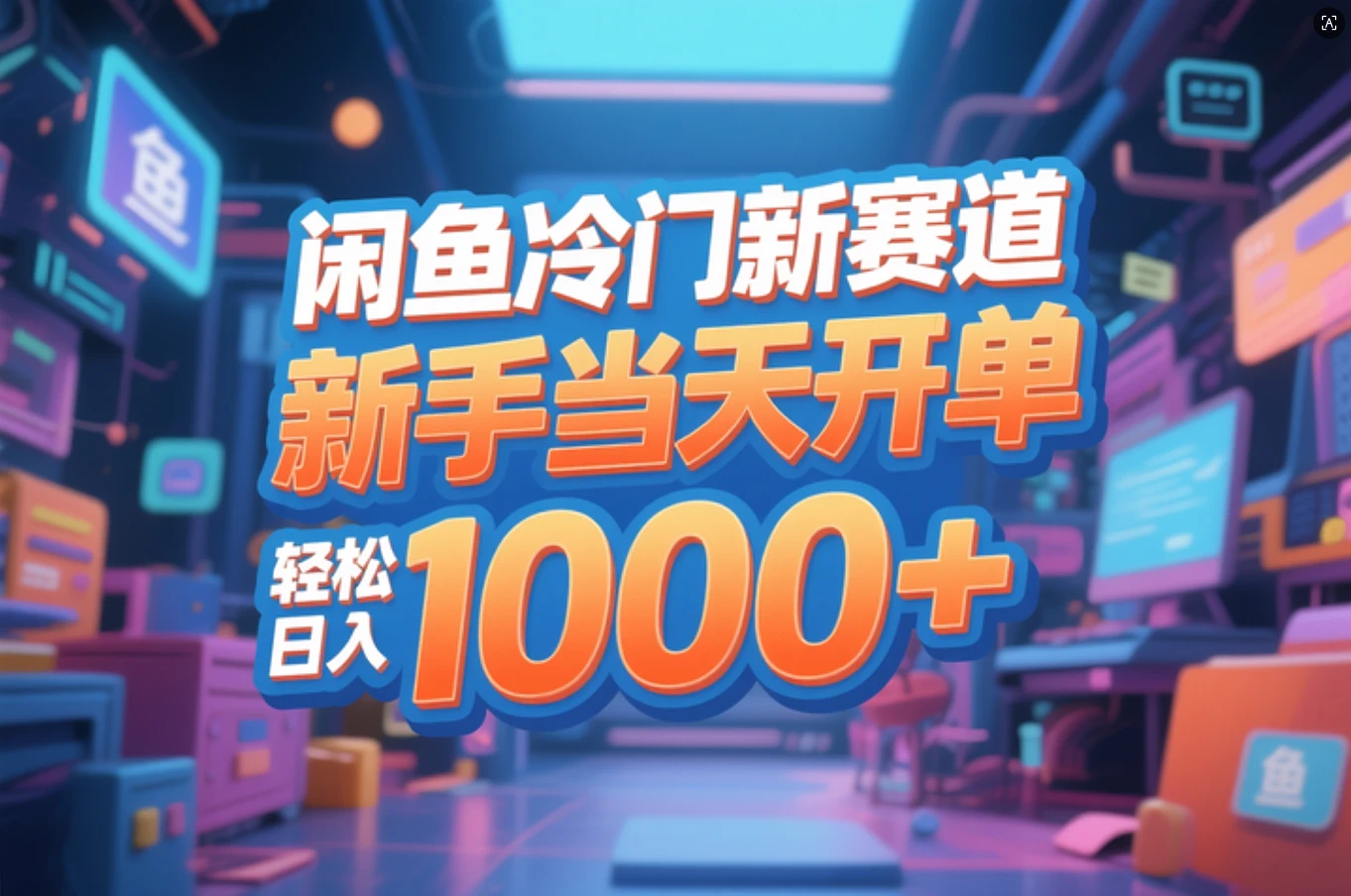 闲鱼冷门新赛道,新手当天开单,轻松日入1000+-云阁资源网