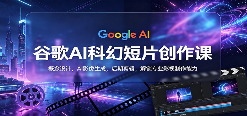 谷歌AI科幻短片创作课：概念设计，AI影像生成，后期剪辑，解锁专业影视制作能力-云阁资源网