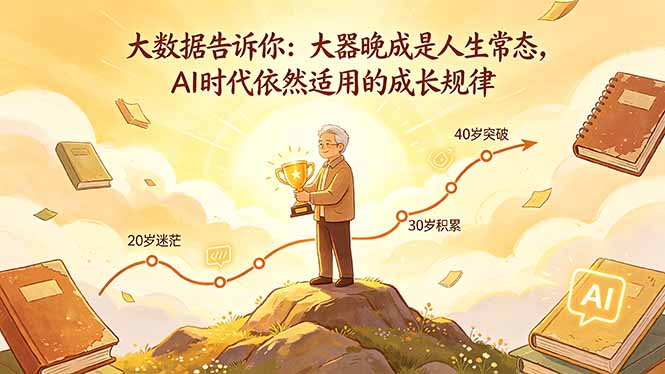 付费文章：大数据告诉你：大器晚成是人生常态，AI 时代依然适用的成长规律-云阁资源网