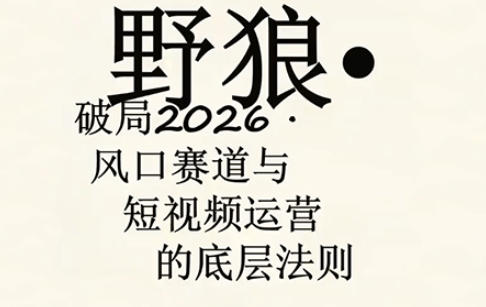 野狼团队·多平台实操运营课，覆盖AI口播、服装、好物、漫剪等热门玩法(更新4月29日)-云阁资源网