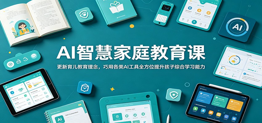 AI智慧家庭教育课：更新育儿教育理念，巧用各类AI工具全方位提升孩子综合学习能力-云阁资源网