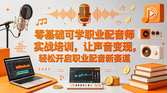 零基础可学职业配音师实战培训，让声音变现，轻松开启职业配音新赛道-云阁资源网