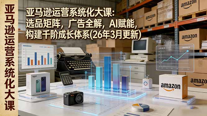 亚马逊运营系统化大课：选品矩阵，广告全解，AI赋能，构建千阶成长体系(26年3月更新-云阁资源网