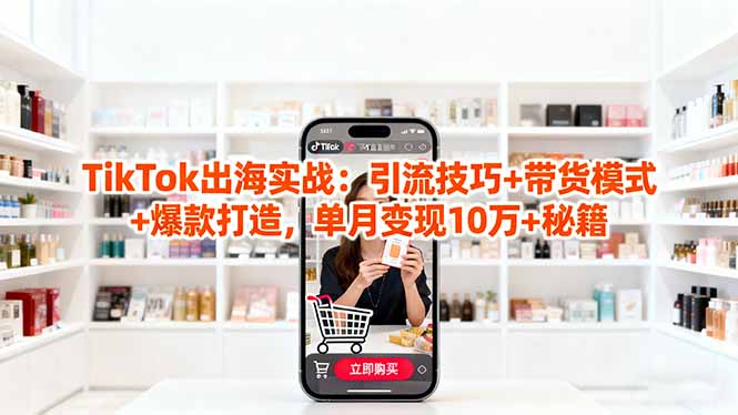 「TikTok出海实战」引流技巧+带货模式+爆款打造，单月变现10万+秘籍-云阁资源网