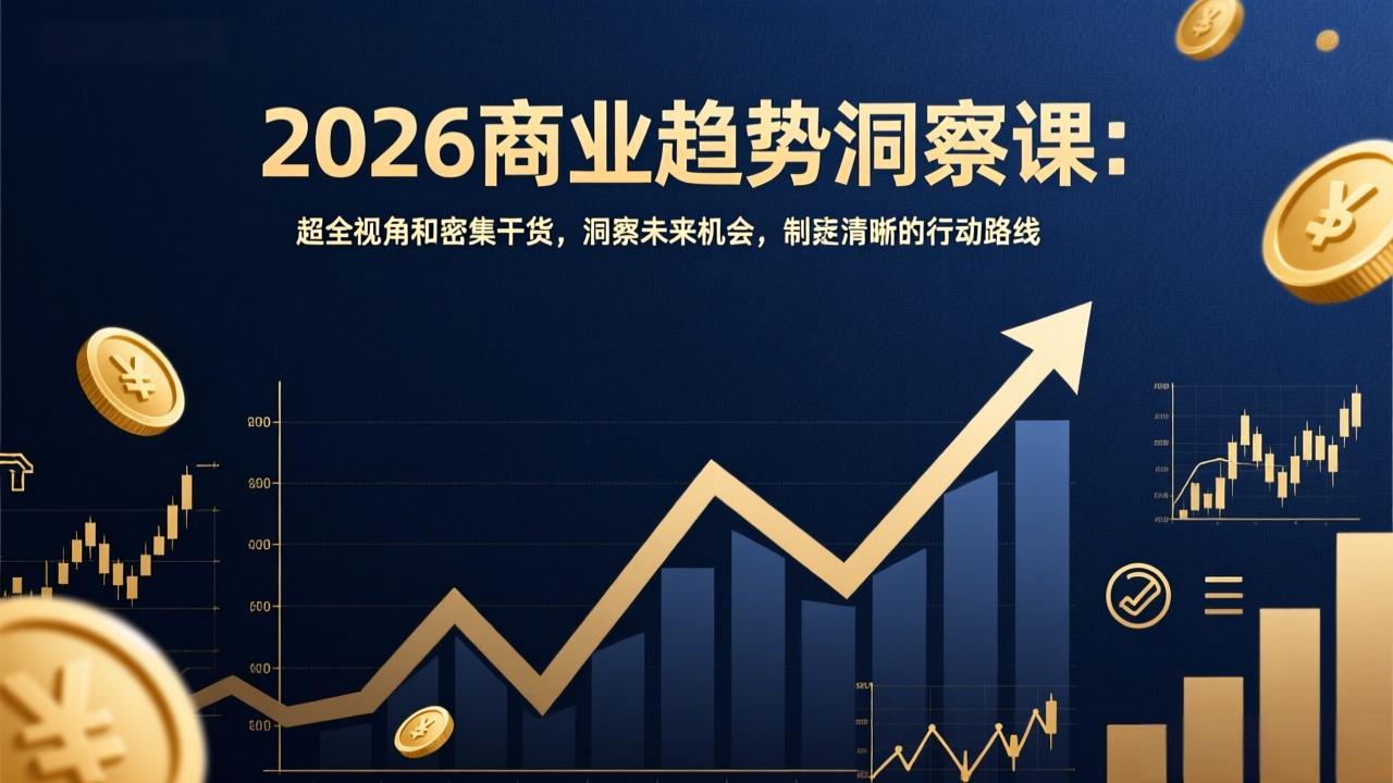 2026商业趋势洞察课:超全视角和密集干货,洞察未来机会,制定清晰的行动路线-云阁资源网