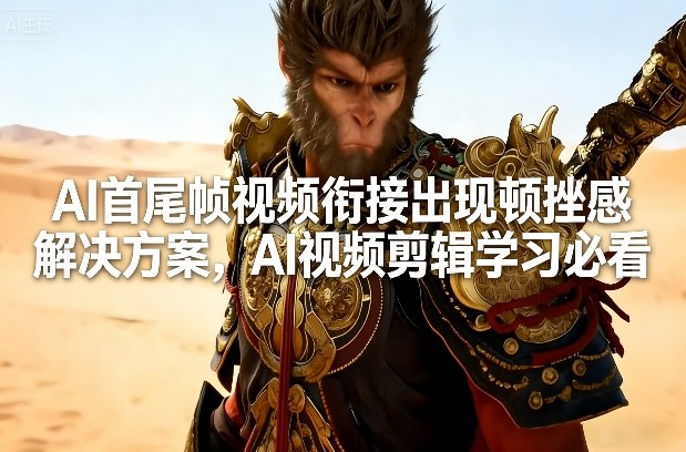 AI首尾帧视频衔接出现顿挫感解决方案，AI视频剪辑学习必看-云阁资源网