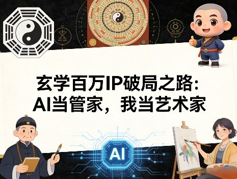 玄学百万IP破局之路：AI当管家，我当艺术家-云阁资源网