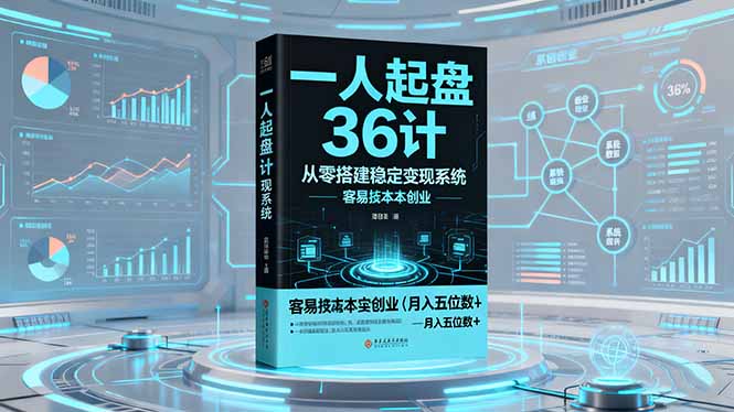 一人起盘36计：从零搭建稳定变现系统，实现低成本创业，月入五位数+-云阁资源网