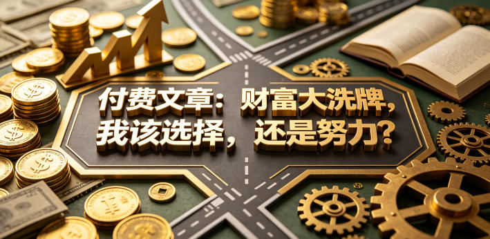 付费文章：财富大洗牌，我该选择，还是努力？-云阁资源网