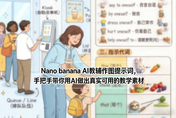 Nano banana AI教辅作图提示词，手把手带你用AI做出真实可用的教学素材-云阁资源网