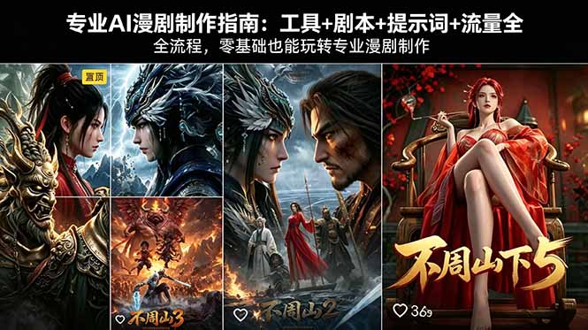 专业AI漫剧制作指南：工具+剧本+提示词+流量全流程，零基础也能玩转专业漫剧制作-云阁资源网