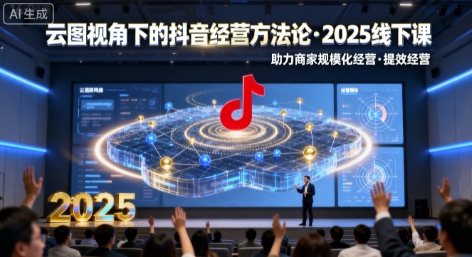 云图视角下的抖音经营方法论，2025线下课，助力商家规模化经营，提效经营(录音+字幕)-云阁资源网