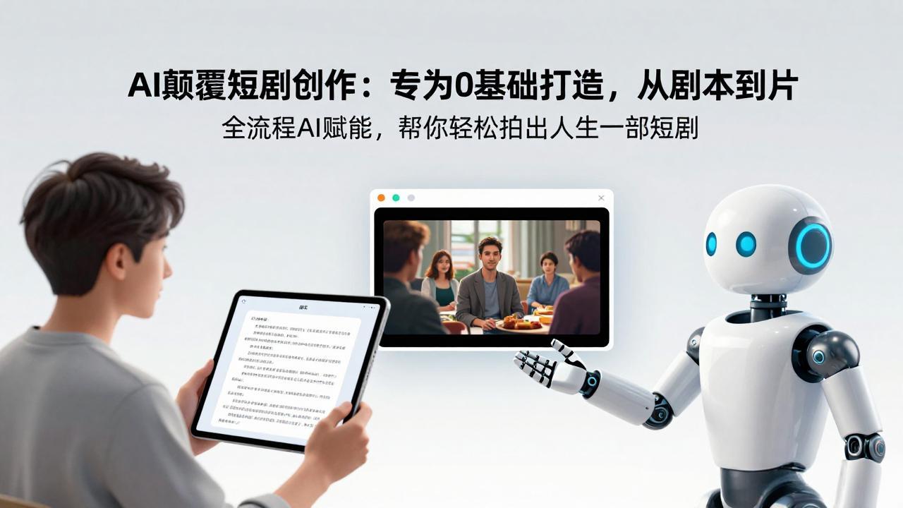AI颠覆短剧创作：专为0基础打造，从剧本到成片全流程AI赋能，帮你轻松拍出人生第一部短剧-云阁资源网