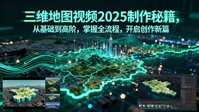 三维地图视频2025制作秘籍，从基础到高阶，掌握全流程，开启创作新篇-云阁资源网