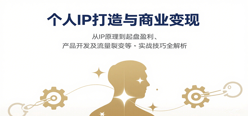 个人IP打造与商业变现，从IP原理到起盘盈利、产品开发及流量裂变等实战技巧全解析-云阁资源网