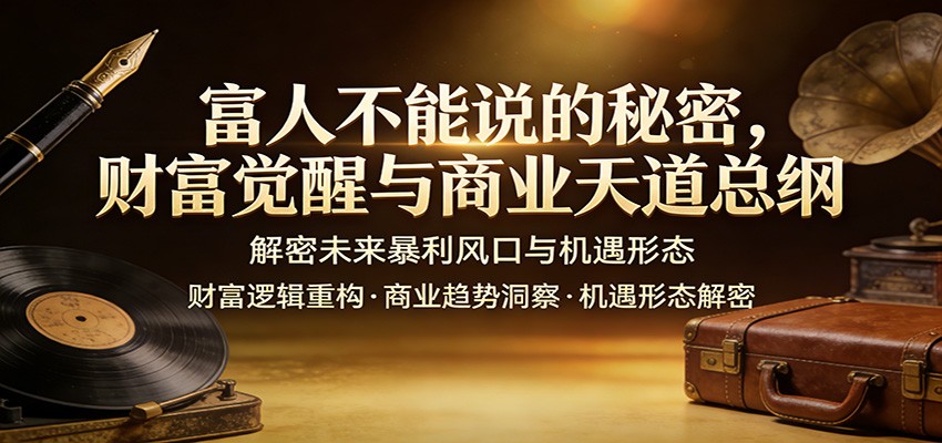 富人不能说的秘密，财富觉醒与商业天道总纲，解密未来暴利风口与机遇形态-云阁资源网