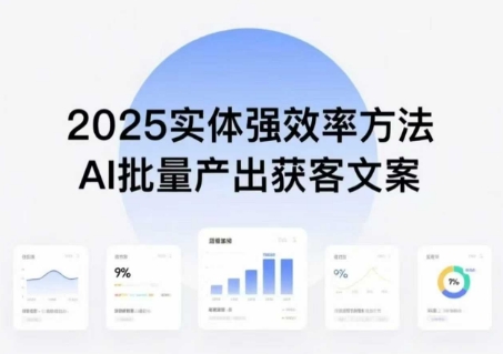 实体强效率方法：AI批量产出获客文案，2025年普通人拥抱AI，实现实体创收-云阁资源网