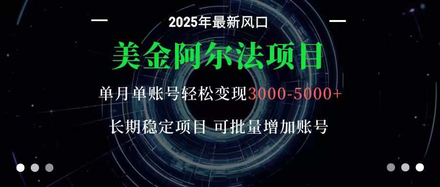 美金阿尔法项目：一部手机每天只需10分钟，轻松稳定赚美元-云阁资源网