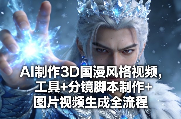 AI制作3D国漫风格视频，工具+分镜脚本制作+图片视频生成全流程-云阁资源网
