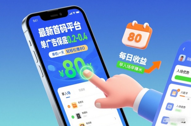 最新首码平台，单广告保底0.2-0.4，单机一天轻松撸80，早入场早賺米【揭秘】-云阁资源网