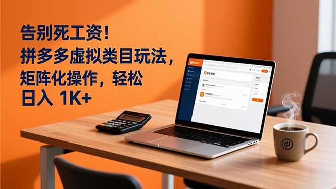 告别死工资！拼多多虚拟类目玩法，矩阵化操作，轻松日入 1K+-云阁资源网