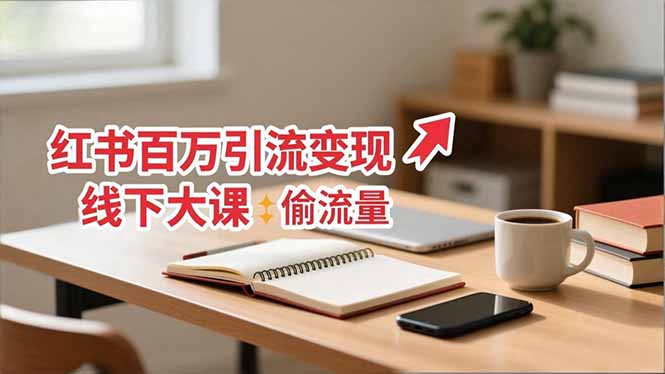 小红书百万引流变现-11月线下大课:分享从0到百万引流路径,手把手教偷流量、拿结果-云阁资源网